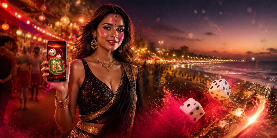 Chennai Marina beach with festival dice game entertainment
